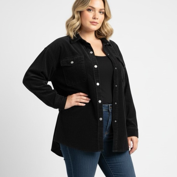 Forever 21 Black Corduroy Jacket - Picture 1 of 4